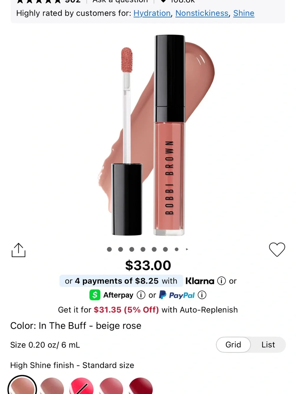 Bobbi Brown Crushed Oil-Infused Tinted Lip Gloss